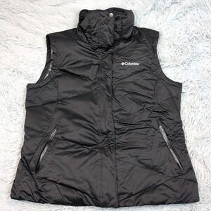 Columbia Vest Womens XL Black Gorpcore Omni-Shield Heat Zip Up Active Outdoors